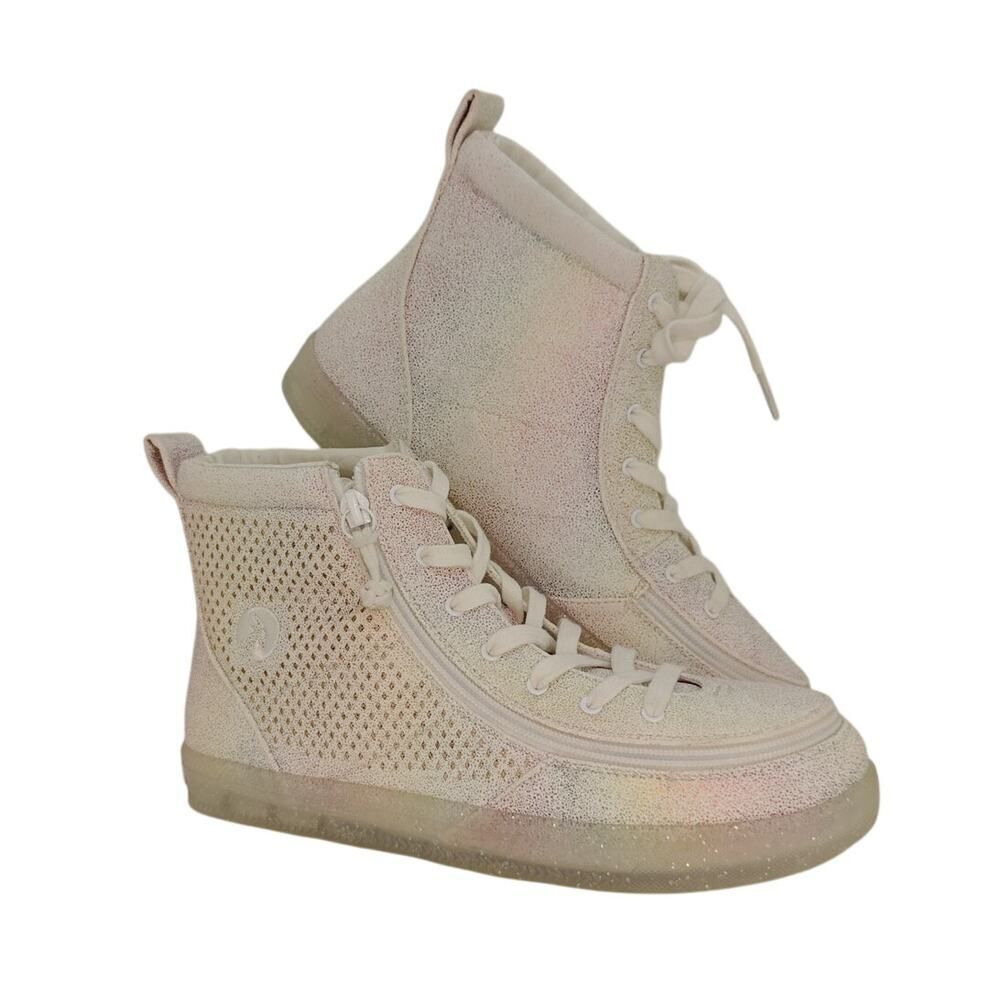 Billy Classic Womens NEW w/Tags Hi-Top Pink & Gray Lace Up Sneakers - sz. 7M